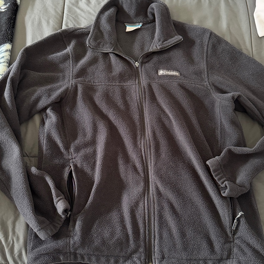Columbia Charcoal Full-Zip Fleece Jacket